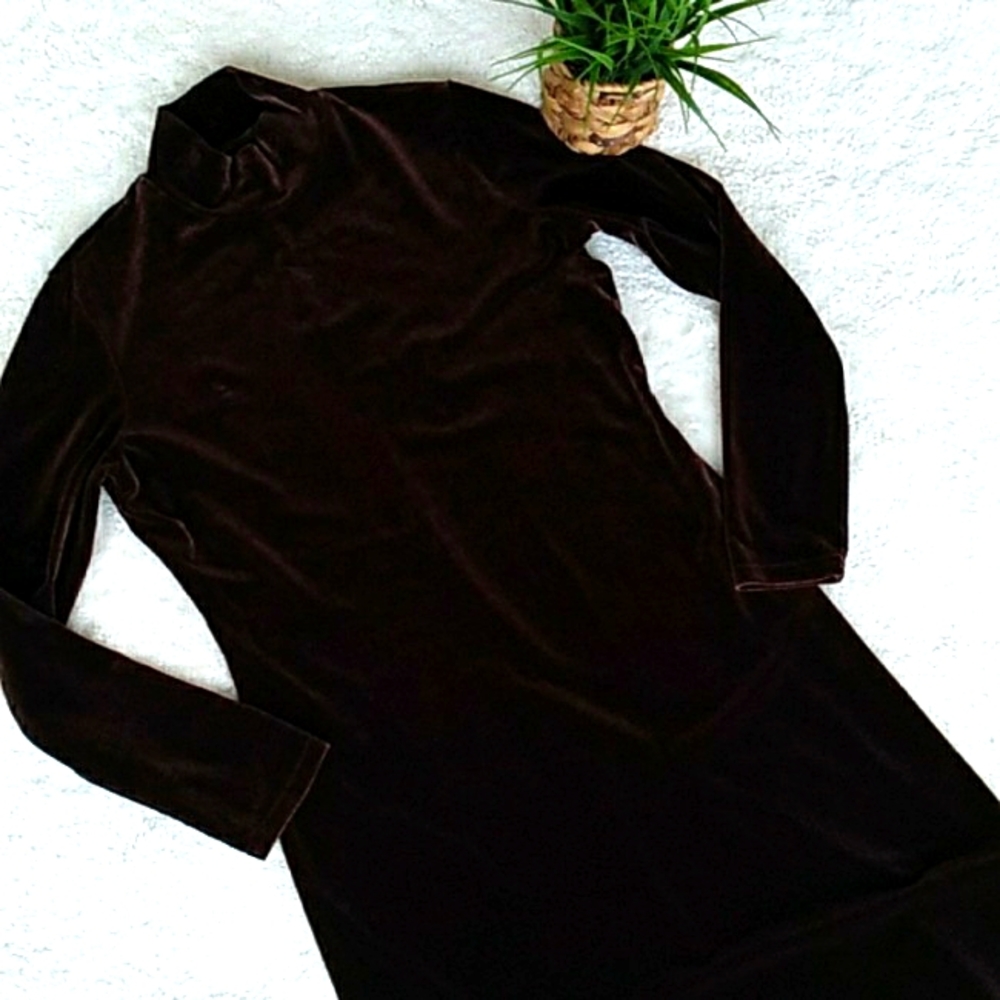 Double D Ranch Velvet Maxi Dress in Deep Brown - M
